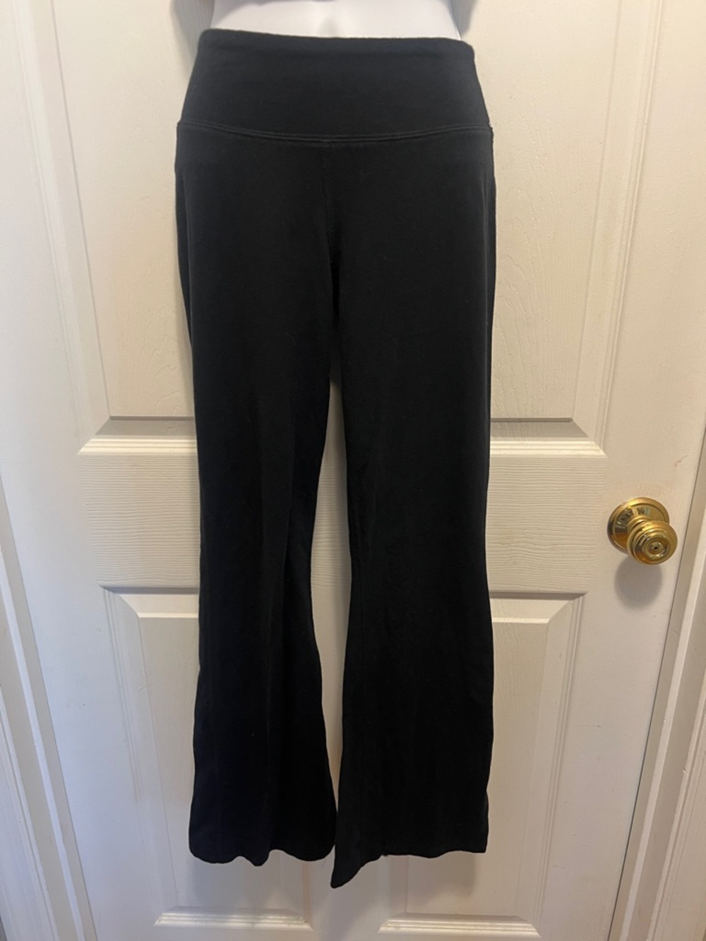 Girls Black Wide-Leg Yoga Pants